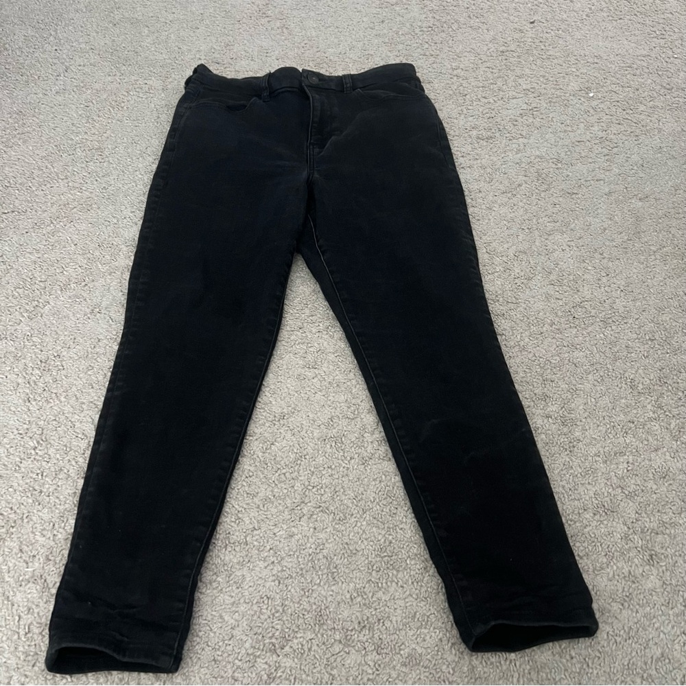 American Eagle Black Jeans Womens 12 Short Next Level Stretch Skinny Slim